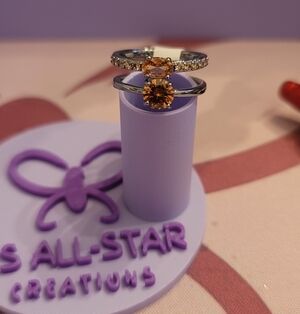 BP "Then There Was You" Brown Tourmaline & Dark Smokey Topaz Cubic Zirconia Sz 6